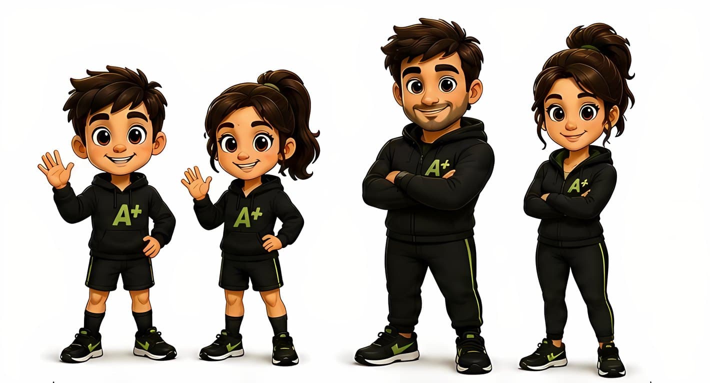 A família Atleta+: Kiko, Kika, Sr. Kiko e Sra. Kika